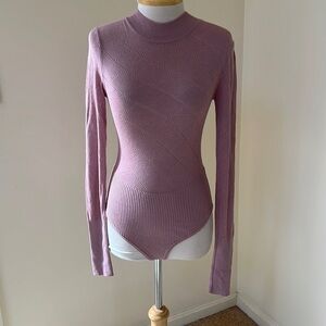 New! Free People XS what’s the pointelle mauve bodysuit.